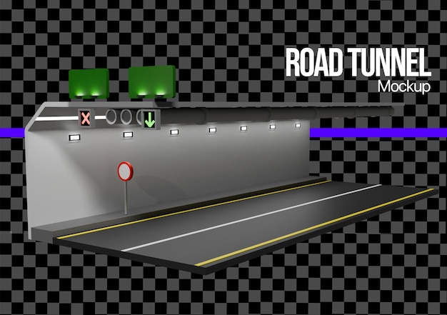 3D-Straßentunnel für Verkehrsmockup