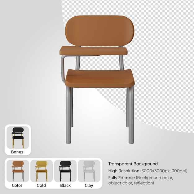 PSD 3d-studentenstuhl