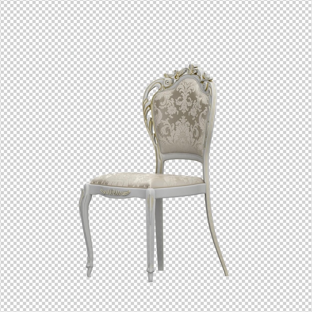 3D Stuhl isoliert Rendering
