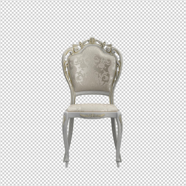 3D Stuhl isoliert Rendering