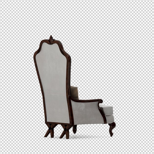 3D Stuhl isoliert Rendering