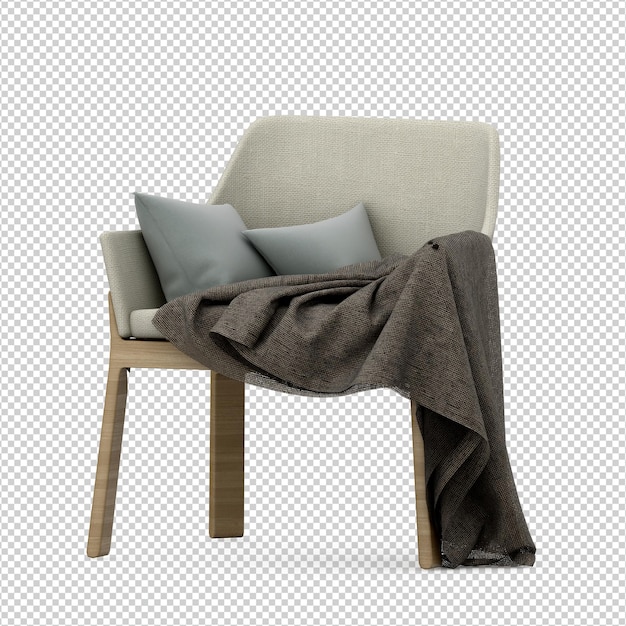 3D Stuhl isoliert Rendering