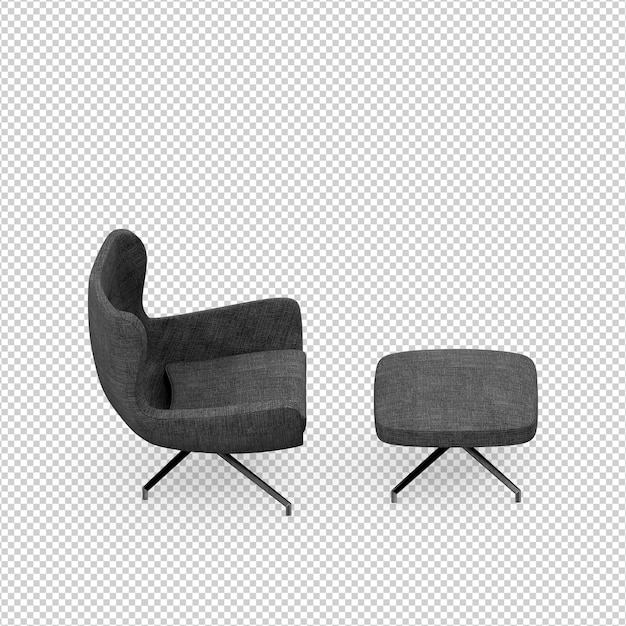3D Stuhl isoliert Rendering