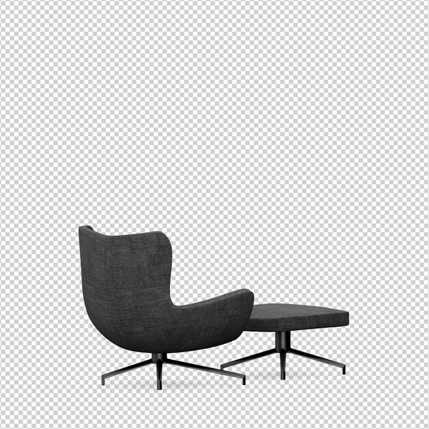 3D Stuhl isoliert Rendering