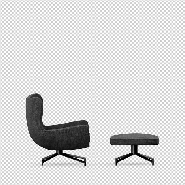 3D Stuhl isoliert Rendering