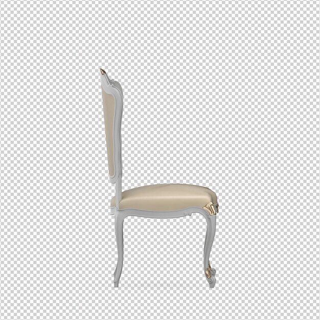 3D Stuhl isoliert Rendering