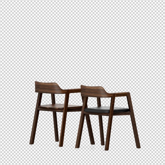 PSD 3d stuhl isoliert rendering