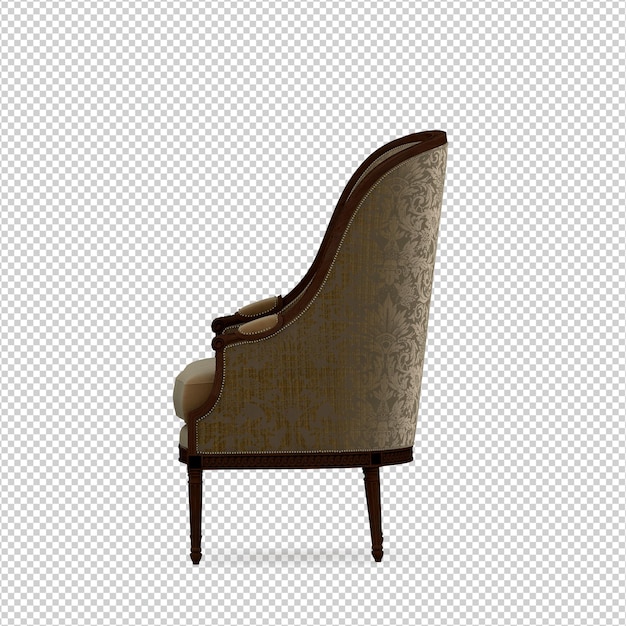 3D Stuhl isoliert Rendering