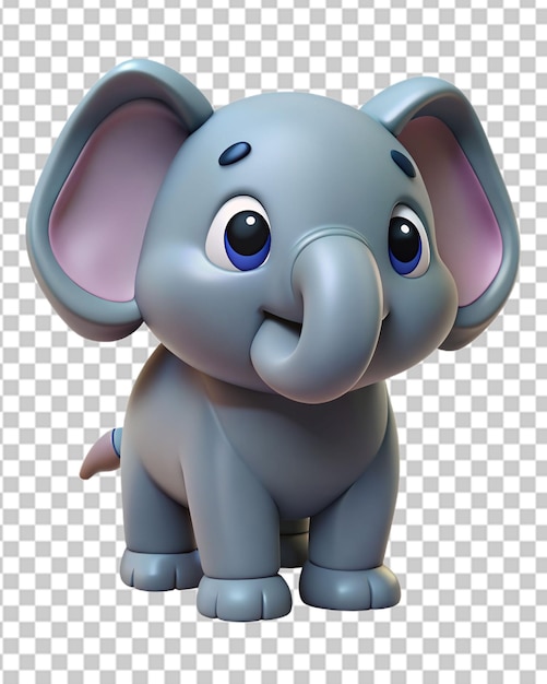 PSD 3d süßer elefant png