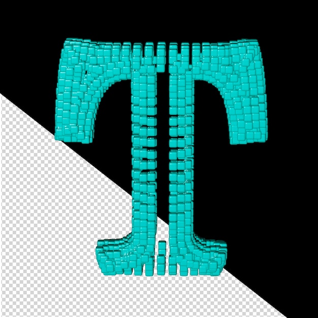 3d-symbol aus mentholwürfeln buchstabe t