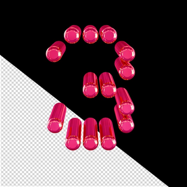 3d-symbol aus zylinder nummer 3