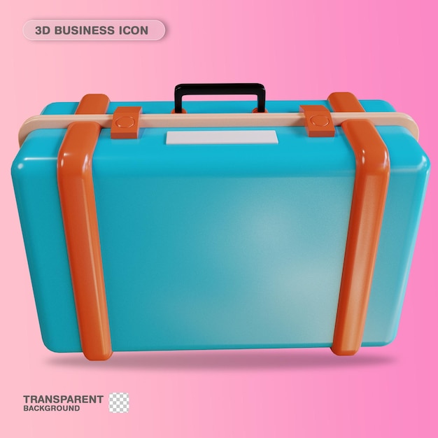 3D-Symbol Business-Gepäck-Business-Koffer für Website-Landing-Page-Banner-Marketing-Quelle
