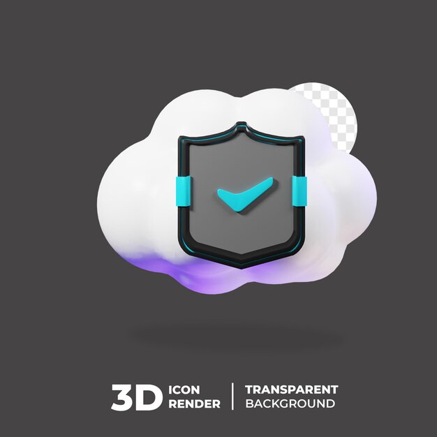 PSD 3d-symbol cloud-sicherheit