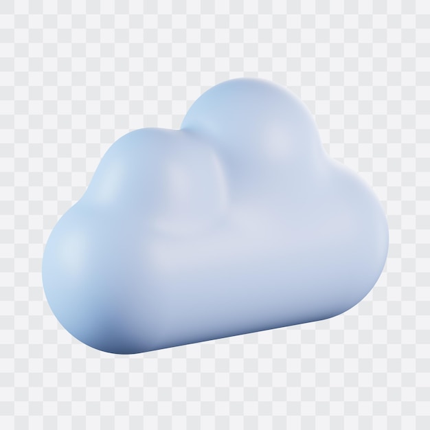 3d-symbol der cumulus-wolke