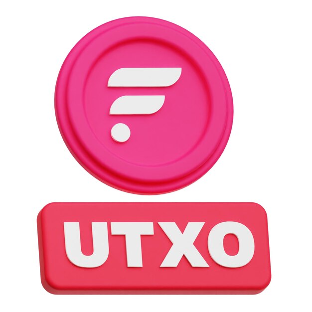 3D-Symbol des Krypto-Token-Flares, isoliert auf weißem Hintergrund