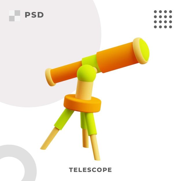 3D-Symbol des Teleskops