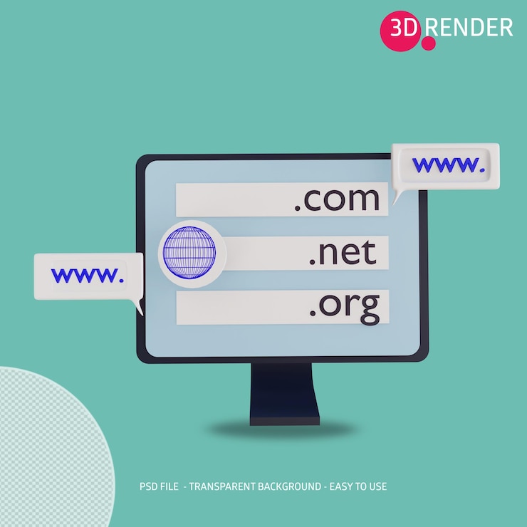 PSD 3d-symbol domänentag