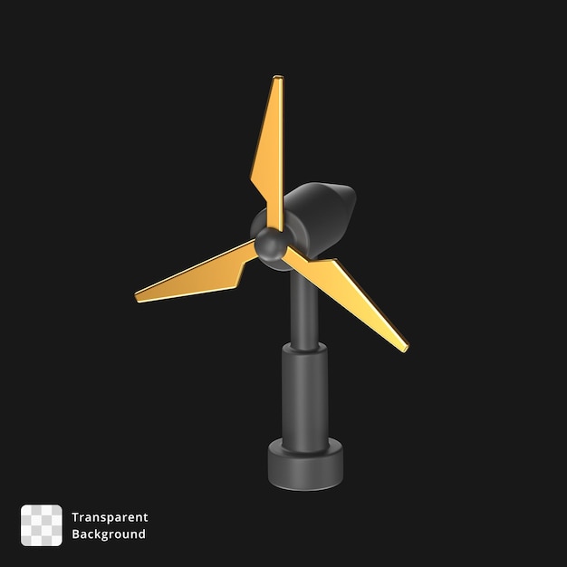 PSD 3d-symbol einer windkraftanlage