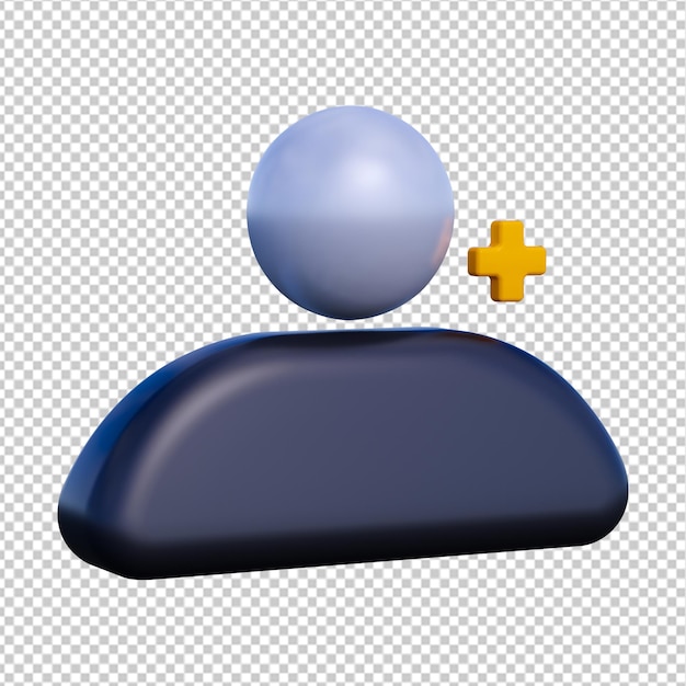 3D-Symbol „Freund hinzufügen“.
