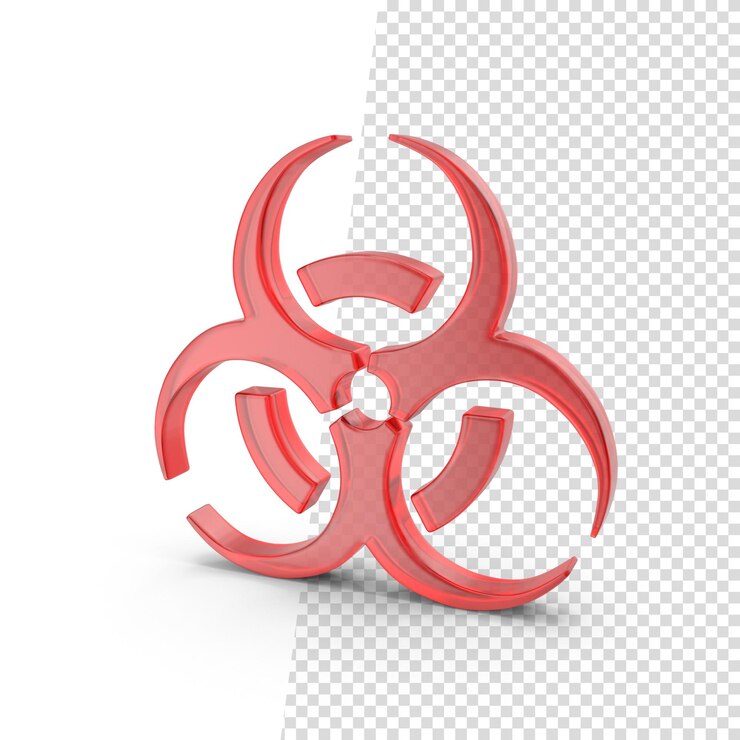 PSD 3d-symbol für biogefährdung