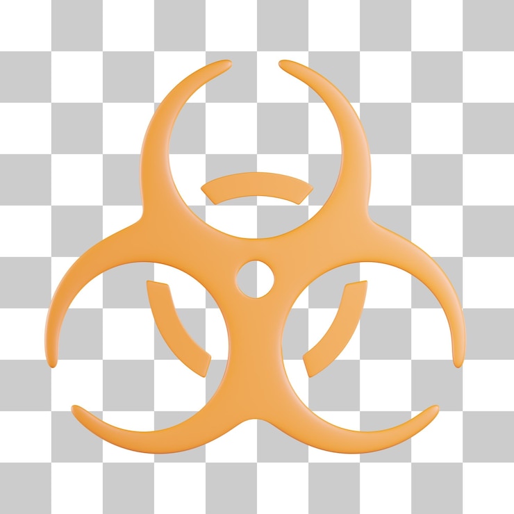 PSD 3d-symbol für biogefährdungszeichen