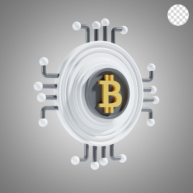 3D-Symbol für das Krypto-Netzwerk