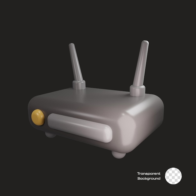 PSD 3d-symbol für das router-gerät