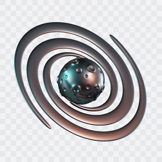3D-Symbol für das Schwarze Loch im Weltraum