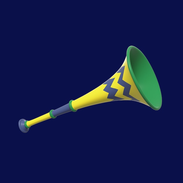 3D-Symbol für den brasilianischen Karneval mit Vuvuzela