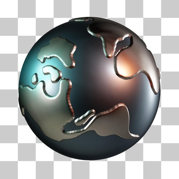 3D-Symbol für den Planeten Erde