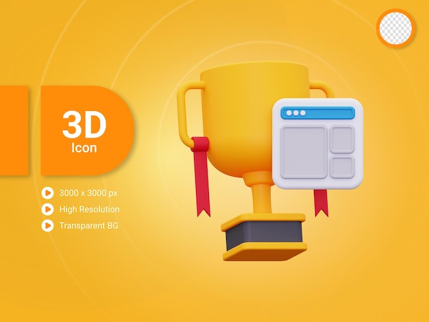 3D-Symbol für den Ruf einer Website