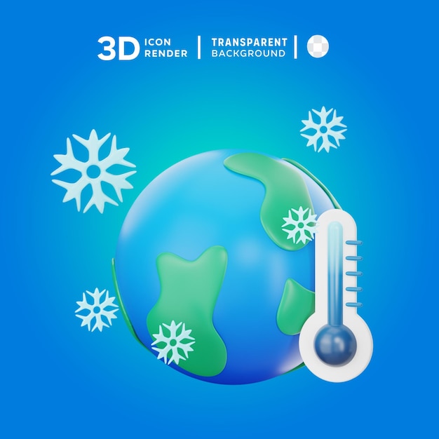 PSD 3d-symbol für die erdtemperatur