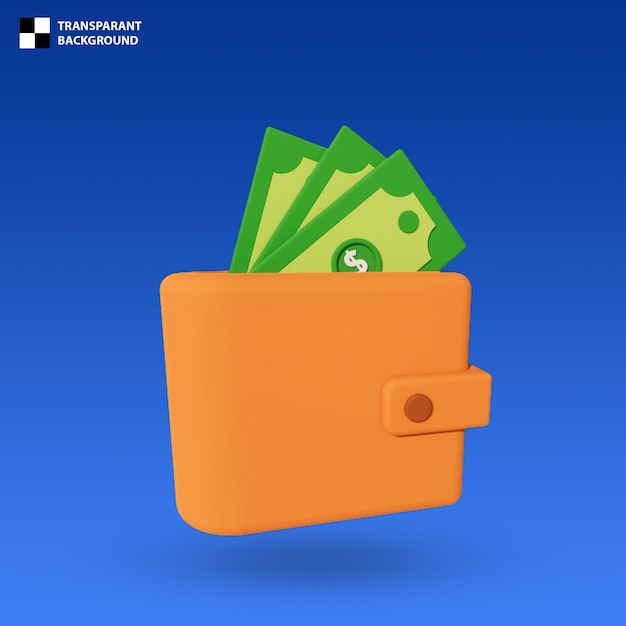 3D-Symbol für die Geldbörse