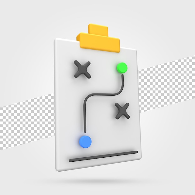 3D-Symbol für die strategische Planung des Unternehmens rendern