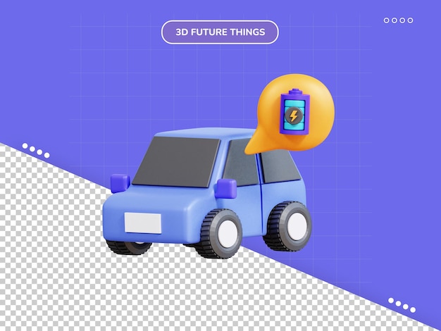 3D-Symbol für Elektroautos