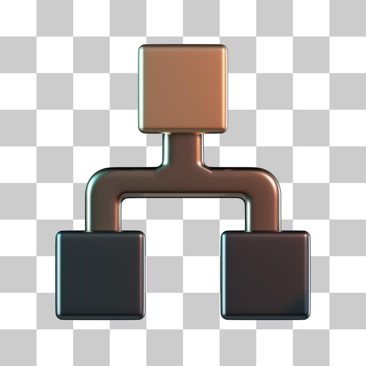 PSD 3d-symbol für hierarchieorganisation