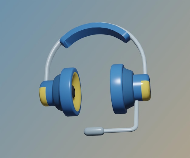 3D-Symbol für Kopfhörer