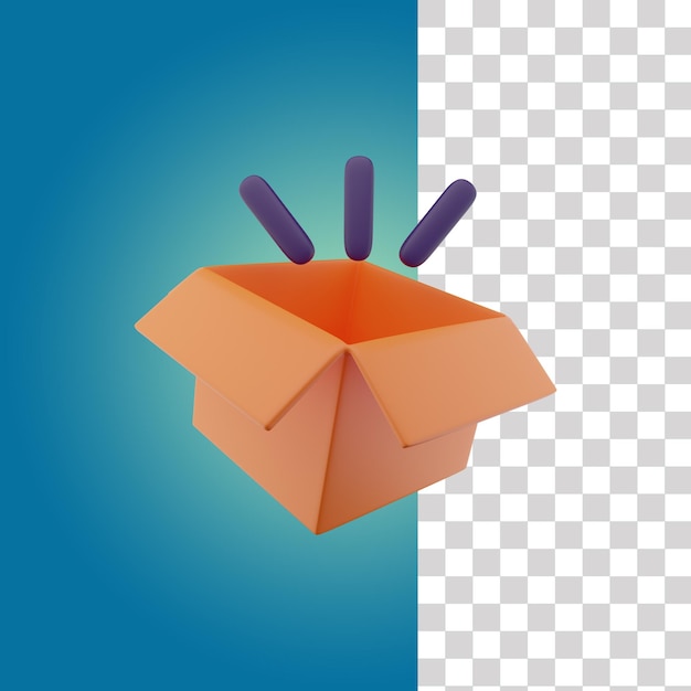 PSD 3d-symbol für leere box