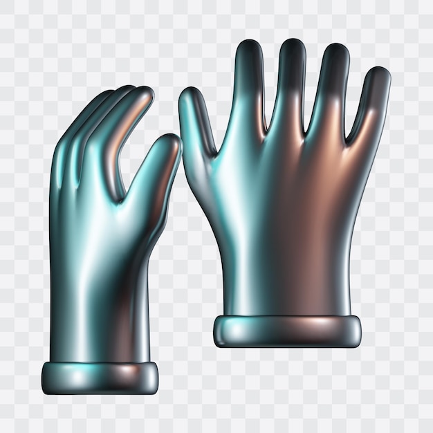 3D-Symbol für medizinische Handschuhe