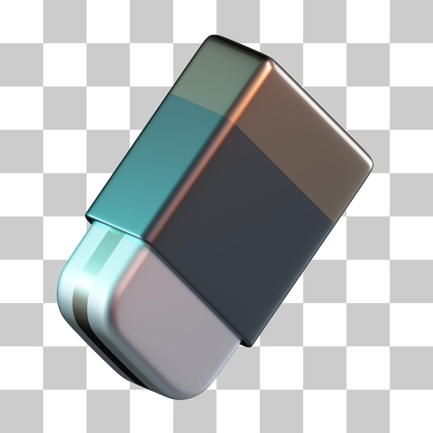 3D-Symbol für Radiergummi-Werkzeug