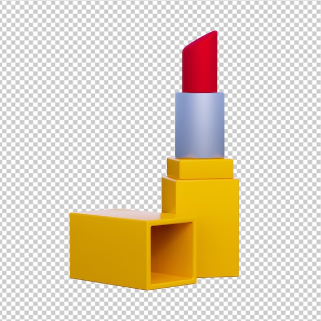 3d-symbol für roten lippenstift