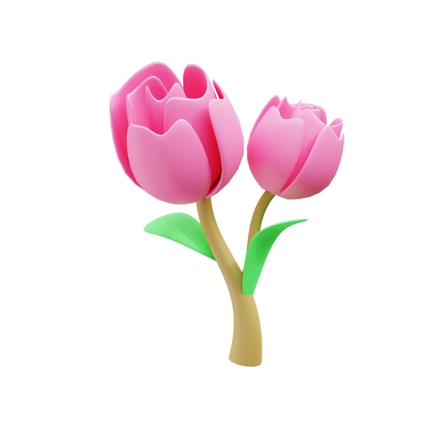 3D-Symbol für Tulpen