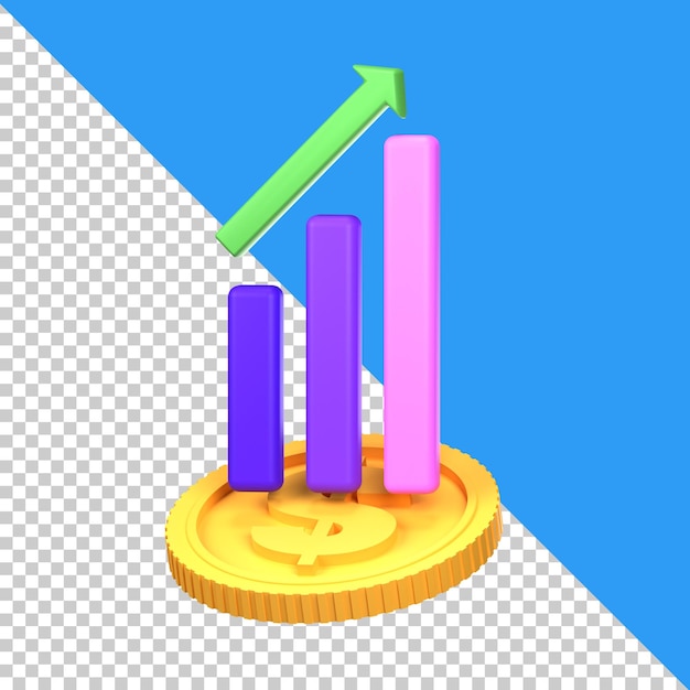 3D-Symbol-Geschäftskerzendiagramm
