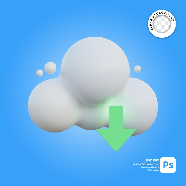 3D-Symbol herunterladen Cloud