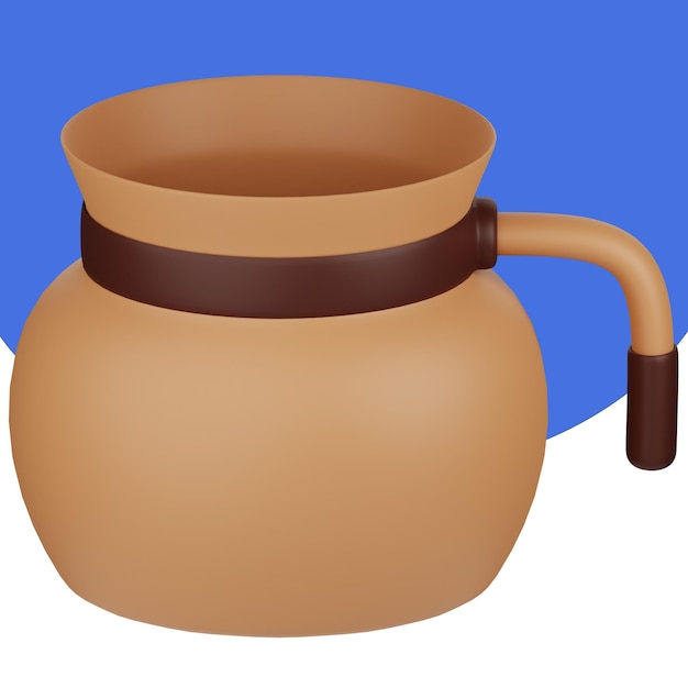 3d-symbol illustration kaffeebrühglas