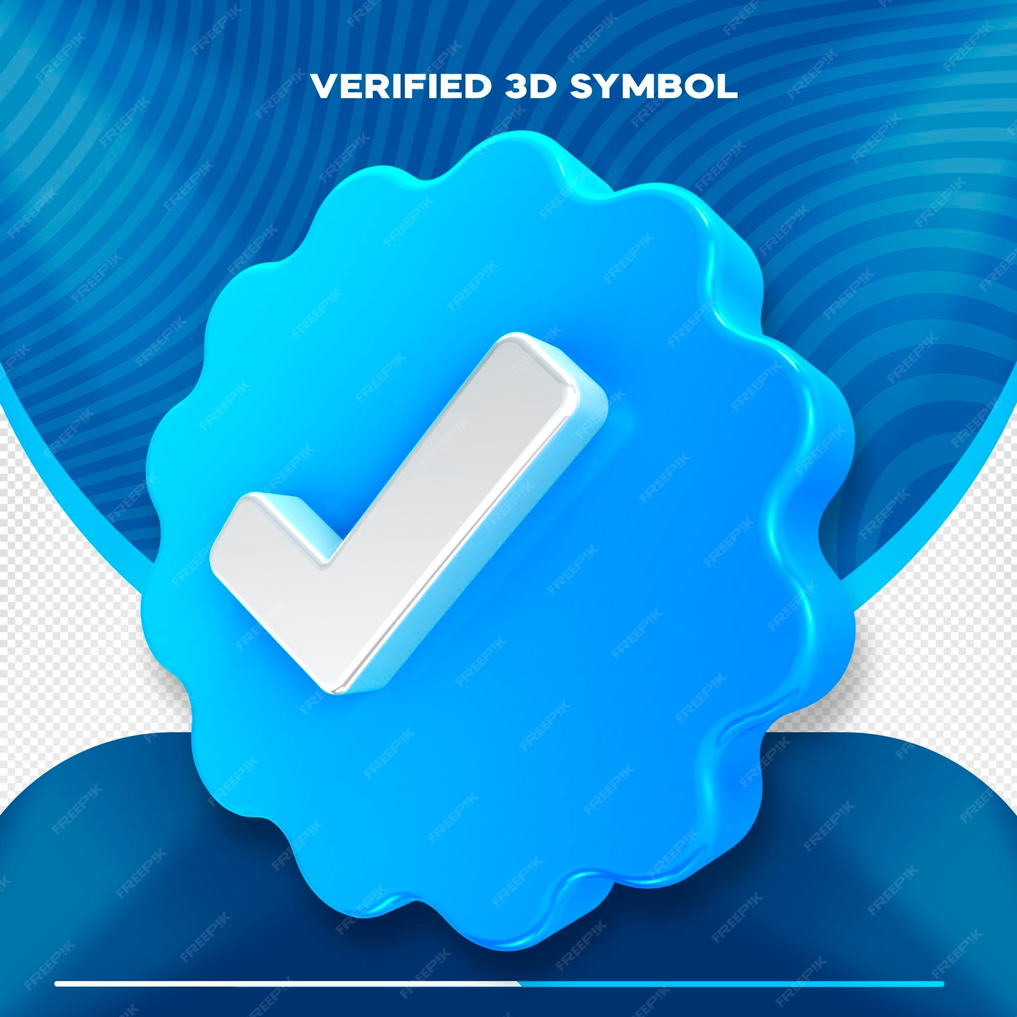 Verificado Azul 3d Imagens – Download Grátis no Freepik