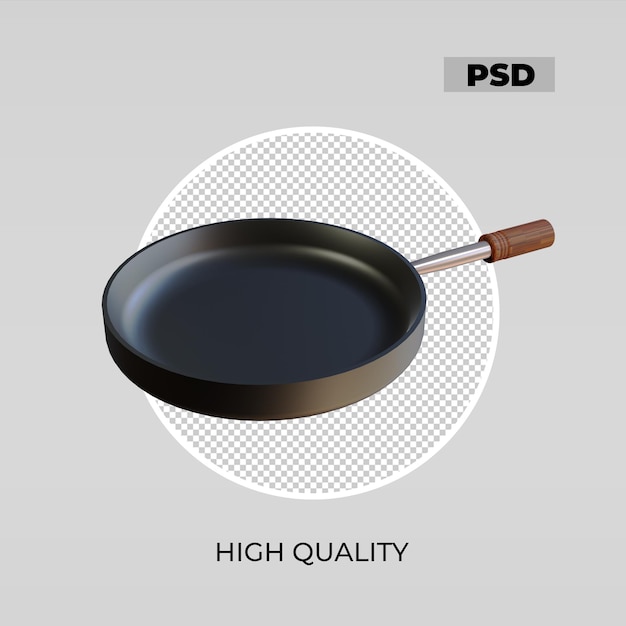 PSD 3d-symbol küchenpfanne