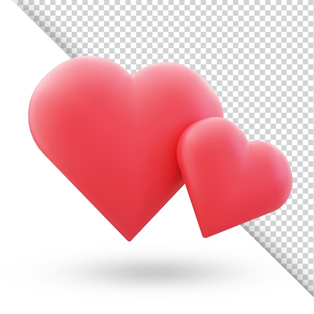 3D-Symbol Liebe zum Valentinstag