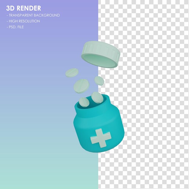 3d-symbol-medizinglas