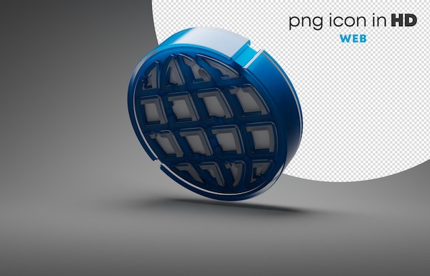 3D-Symbol mit transparentem Hintergrund - Web (links unten)